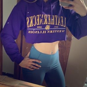 Western Illinois Leathernecks Crop Hoodie